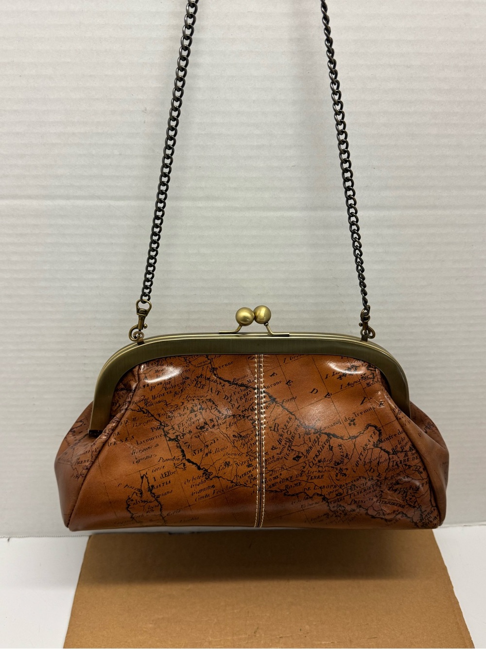 Patricia Nash Mia Frame Leather Satchel / Clutch